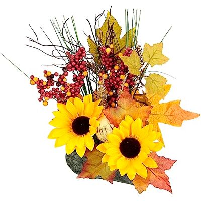 I.GE.A Kunstbloem Gesteck Zonnebloemen op Steen I.GE.A Kunstbloem Gesteck Zonnebloemen op Steen