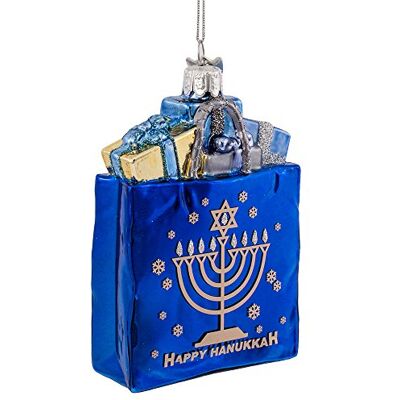 Kurt S. Adler 10,2 cm Noble Gems Hanukkah Glas Ornament - Decoratie Kurt S. Adler 10,2 cm Noble Gems Hanukkah Glas Ornament - Decoratie
