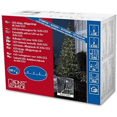 Konstsmide 3657-200 - Witte LED Lichtketting - Buitenversiering Konstsmide 3657-200 - Witte LED Lichtketting - Buitenversiering
