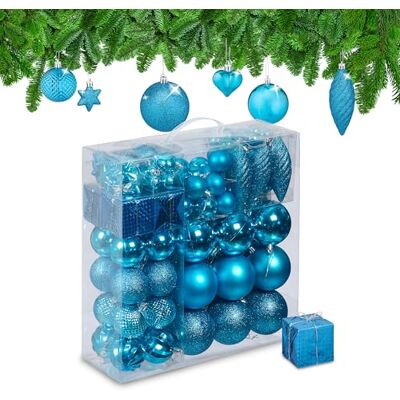 Relaxdays Model - Set van 110 Kerstversieringen Kunststof Decoraties - Kerstversiering Relaxdays Model - Set van 110 Kerstversieringen Kunststof Decoraties - Kerstversiering
