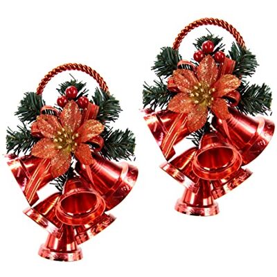 Flair Flower Hangende wanddecoratie met dennenboom, Poinsettia, klokken, kerstdecoratie, deurdecoratie, deur, muur, hanger, krans, muurhanger, deurkrans, kerstkrans, decoratie, slinger, wanddecoratie, decoratie Flair Flower Hangende wanddecoratie met dennenboom, Poinsettia, klokken, kerstdecoratie, deurdecoratie, deur, muur, hanger, krans, muurhanger, deurkrans, kerstkrans, decoratie, slinger, wanddecoratie, decoratie