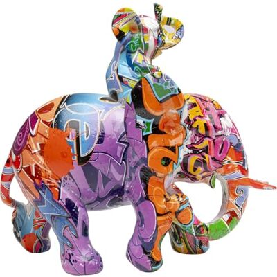 KARE+ Olifant Dumbo - Multicolor Graffiti Tafelversiering KARE+ Olifant Dumbo - Multicolor Graffiti Tafelversiering