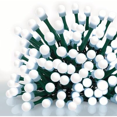 EMOS Led-lichtsnoer met 480 leds in bolvorm, koudwit, 48 m kerstlichtketting voor feestjes, Kerstmis, decoratie, 8 lichtmodi, 6 uur timer, voeding, 5 m kabel, groene kabel, voor huis en tuin EMOS Led-lichtsnoer met 480 leds in bolvorm, koudwit, 48 m kerstlichtketting voor feestjes, Kerstmis, decoratie, 8 lichtmodi, 6 uur timer, voeding, 5 m kabel, groene kabel, voor huis en tuin