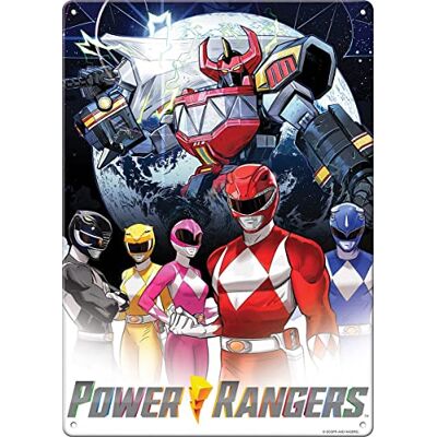 Ata-Boy Power Rangers metalen bord, Powe Rangers groepsgrootte 8,25 inch x 11,5 inch Ata-Boy Power Rangers metalen bord, Powe Rangers groepsgrootte 8,25 inch x 11,5 inch