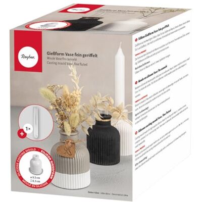 Rayher 36153000 Siliconen mal voor flesvorm met enkele steel, mal voor doe-het-zelf kandelaarhouder, basisvorm voor kleine glazen vaas voor verse en gedroogde bloemen, diameter 8,3 cm, 36153000 Rayher 36153000 Siliconen mal voor flesvorm met enkele steel, mal voor doe-het-zelf kandelaarhouder, basisvorm voor kleine glazen vaas voor verse en gedroogde bloemen, diameter 8,3 cm, 36153000