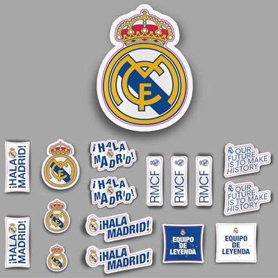 fan decor Gelicentieerd Decor Real Madrid Vinyl Muursticker Medium (70x40cm) Club Crest Sticker Pack fan decor Gelicentieerd Decor Real Madrid Vinyl Muursticker Medium (70x40cm) Club Crest Sticker Pack