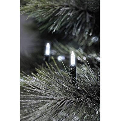 Konstsmide Kerstverlichting, led-lichtset, traditionele stijl, statische lichtketting, voor buiten of binnen (IP44), 40 ijswitte dioden, groene kabel, 6004-200EE Konstsmide Kerstverlichting, led-lichtset, traditionele stijl, statische lichtketting, voor buiten of binnen (IP44), 40 ijswitte dioden, groene kabel, 6004-200EE