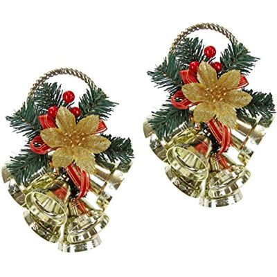 Flair Flower Hangende wanddecoratie met dennenboom, Poinsettia, klokken, kerstdecoratie, deurdecoratie, deur, muur, hanger, krans, muurhanger, deurkrans, kerstkrans, decoratie, slinger, wanddecoratie, decoratie Flair Flower Hangende wanddecoratie met dennenboom, Poinsettia, klokken, kerstdecoratie, deurdecoratie, deur, muur, hanger, krans, muurhanger, deurkrans, kerstkrans, decoratie, slinger, wanddecoratie, decoratie