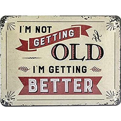 ART Retro Tin Sign – Word Up – I'm not getting old – Birthday gift idea, Metal Plaque, 15 x 20 cm ART Retro Tin Sign – Word Up – I'm not getting old – Birthday gift idea, Metal Plaque, 15 x 20 cm