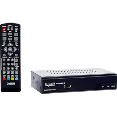 hd-line Stroom 505 A DVBT-2 Ontvanger Full HD 1080P 4K (HEVC/H.265 HDMI SCART, USB 2.0), TV-Ontvanger, DVB-T2 Resiver Zwart hd-line Stroom 505 A DVBT-2 Ontvanger Full HD 1080P 4K (HEVC/H.265 HDMI SCART, USB 2.0), TV-Ontvanger, DVB-T2 Resiver Zwart