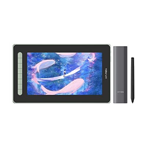 XP-PEN Artist 12 2e generatie grafische tablet 11,9 inch pen display volledig gelamineerd, X3 Smart-Chip batterijloze pen voor beeldbewerking/illustratie (groen)