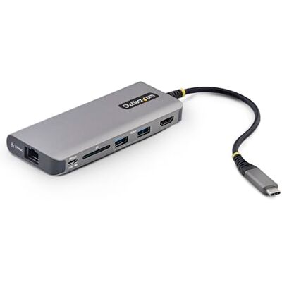 StarTech 6-in-1 USB-C Mini Dock, 4K 60Hz HDMI, 140W PD, 2.5GbE, SD Voor MacBook Dell en HP, Laptop-opladen, Compact reisdock, Plug-and-play StarTech 6-in-1 USB-C Mini Dock, 4K 60Hz HDMI, 140W PD, 2.5GbE, SD Voor MacBook Dell en HP, Laptop-opladen, Compact reisdock, Plug-and-play