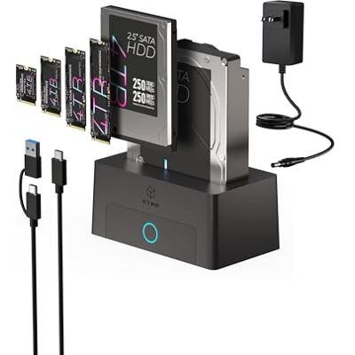 ICY BOX Docking Station voor M.2 NVMe en 2,5"/3,5" HDD/SSD, USB 3.2 Gen 2 Type-C (10 Gbps), HotSwap, UASP, SATA en NVMe dock voor SSD en harde schijven, IB-1123M-CU31, Spade Dock 1123 ICY BOX Docking Station voor M.2 NVMe en 2,5"/3,5" HDD/SSD, USB 3.2 Gen 2 Type-C (10 Gbps), HotSwap, UASP, SATA en NVMe dock voor SSD en harde schijven, IB-1123M-CU31, Spade Dock 1123