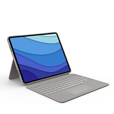 Logitech Combo Touch Toetsenbordhoes voor iPad Pro 12,9 inch (5e en 6e generatie 2021, 2022) afneembaar met, stelhouder, overal te klikken, Smart Connector, Duitse QWERTZ-lay-out zandkleur Logitech Combo Touch Toetsenbordhoes voor iPad Pro 12,9 inch (5e en 6e generatie 2021, 2022) afneembaar met, stelhouder, overal te klikken, Smart Connector, Duitse QWERTZ-lay-out zandkleur