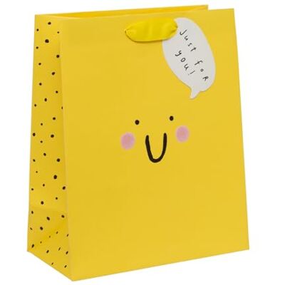 Glick Grote geschenktas, brutale karbonades, 315 x 260 x 135 mm, luxe recyclebare tas voor verjaardagen en feesten, geel Glick Grote geschenktas, brutale karbonades, 315 x 260 x 135 mm, luxe recyclebare tas voor verjaardagen en feesten, geel