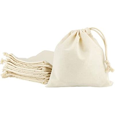 IDEA HOME Katoenen kleine zakjes met trekkoord, 10 stuks, 16 x 16,5 cm, cadeauzakjes, katoenen zakjes, kleine cadeauzakjes, voor sieraden, bruiloft, Kerstmis IDEA HOME Katoenen kleine zakjes met trekkoord, 10 stuks, 16 x 16,5 cm, cadeauzakjes, katoenen zakjes, kleine cadeauzakjes, voor sieraden, bruiloft, Kerstmis