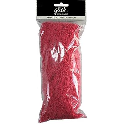 Glick Luxe Shredded Tissue Paper, Perfect voor gebruik in Gift Wrapping, Art & Crafts, 30 GMS, Rood Glick Luxe Shredded Tissue Paper, Perfect voor gebruik in Gift Wrapping, Art & Crafts, 30 GMS, Rood