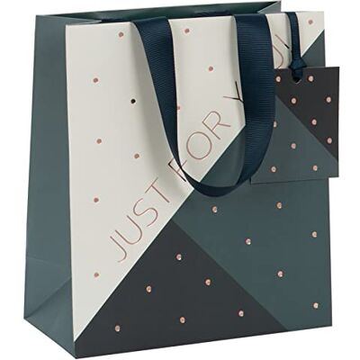 Glick Medium luxe geschenkzak, medium geometrische geschenkzak, medium zwart-wit geometrisch speciaal voor u geschenkzak, geschenkverpakking, 200 x 225 uur x 100 mm, zwart-wit Glick Medium luxe geschenkzak, medium geometrische geschenkzak, medium zwart-wit geometrisch speciaal voor u geschenkzak, geschenkverpakking, 200 x 225 uur x 100 mm, zwart-wit