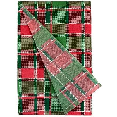 Talking Tables 4 x groene en rode tartan vloeipapier vellen voor kerstcadeaus Feestelijke verpakking, op grote schaal gerecycled 70cm x 50cm, TARTANPAPER Talking Tables 4 x groene en rode tartan vloeipapier vellen voor kerstcadeaus Feestelijke verpakking, op grote schaal gerecycled 70cm x 50cm, TARTANPAPER