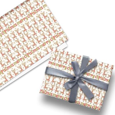 Glick Luxe Kerst Gevouwen Wrap (3 Vellen) Rudolph Kerst Inpakpapier Glick Luxe Kerst Gevouwen Wrap (3 Vellen) Rudolph Kerst Inpakpapier