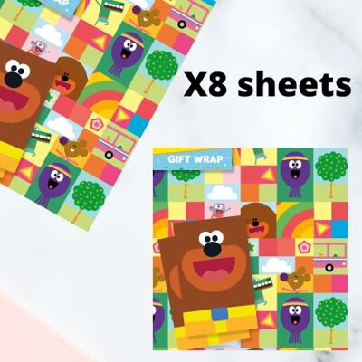 Danilo Promotions LTD Hey Duggee Inpakpapier 8 Vellen 8 Tags Bladgrootte 70cmx50cm Officieel Product Verantwoordelijk gemaakt Danilo Promotions LTD Hey Duggee Inpakpapier 8 Vellen 8 Tags Bladgrootte 70cmx50cm Officieel Product Verantwoordelijk gemaakt