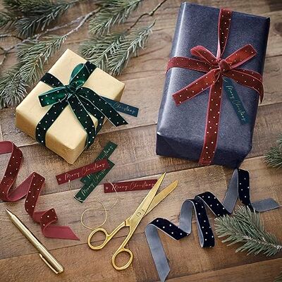 Ginger Ray Tags en fluwelen lint kerstcadeaus Gift Wrap Set Ginger Ray Tags en fluwelen lint kerstcadeaus Gift Wrap Set