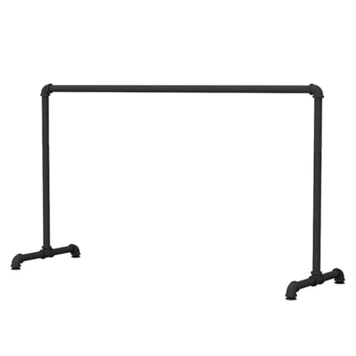 IUokLU Ballet Barre Zwart Metalen Balletpaal, 80-100cm Hoge Beenpersstang Voor Thuisgymnastiek Danszaal Rekstang, Geschikt om 200kg te dragen