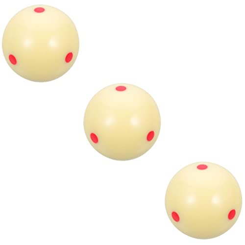 Yardwe Huishouden 3 Stuks speelbal trainen zwembad met biljart bal biljart accessoires biljartballen praktische biljartbal slijtvaste biljartbal Amerikaanse stijl snooker bal hars rood