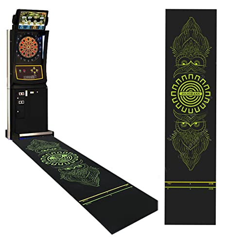 Lxwyq Dartmat, professionele rubberen dartmat, 116 x 69,8 cm, 3 afstandsworpen, antislip ontwerp, voor pub club