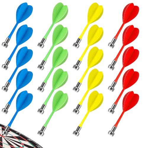 MEGYAD 20 stuks magnetische dartpijlen, veilige magnetische dartpijlen, draagbare dartpijlen, professionele dartpijlen, soft-dartpijlen, doelaccessoires, voor familiebars en speelhallen, 4 kleurenmix