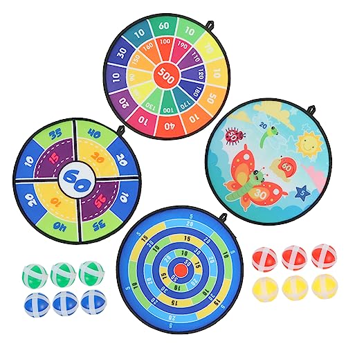 Milisten 4 Sets dartbord voor kinderen plakkerig dartbord speelgoed dartbal speelgoed speelgoed- darts dartbord speelgoed voor kinderen educatief dartbord speelgoed buitenshuis Goe bal lap