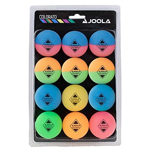 JOOLA 42150 Tafeltennis Ballset Colorato met 12 kleurrijke ballen tafeltennisballen