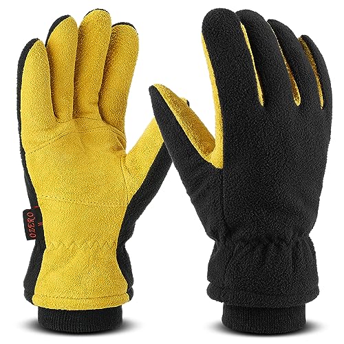OZERO Winterhandschoenen   Thermo Winter Skihandschoenen Fietshandschoenen Loophandschoenen Motorhandschoenen   Handschoenen Heren & Vrouwen (geel, XL)