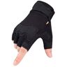 GRTE Halve Vinger Tactische Handschoenen Mannen Vrouwen Non-Slip Vingerloze Handschoenen Voor Buitensporten Fietsen Motorfiets Wandelen Klimmen Camping Hunting Running,Black,M