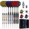 Turnart Dartpijlen Darts Staal Darts Set 9 Stks 24 Gram Metalen Tip Darts Professionele Staal Darts 18 Aluminium Schachten 27 Vluchten 20 O'Ring Darts Tool Darts Gift Case (wolfraam)