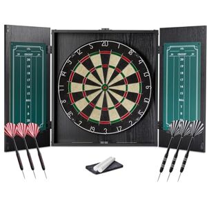 Amazon Basics Dartbordkastset met 6 Dartpijlen met Stalen Punt, Zelfherstellende Sisalvezel, Ingebouwd Scorebord, Complete Montageset, 55,2cm x 50,2cm, Zwart Amazon Basics Dartbordkastset met 6 Dartpijlen met Stalen Punt, Zelfherstellende Sisalvezel, Ingebouwd Scorebord, Complete Montageset, 55,2cm x 50,2cm, Zwart