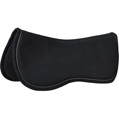 Imperial Riding Zadelonderlegger IRH Suede, schokabsorberende halve pad met fleece, zwart, volledig Imperial Riding Zadelonderlegger IRH Suede, schokabsorberende halve pad met fleece, zwart, volledig