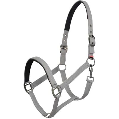 Imperial Riding Halster Classic Sport van robuust nylon, zacht gevoerd met neopreen, verstelbaar, met karabijnhaak en luxe roségoud/gouden beslag, comfortabele paardenhalster, wolkengrijs, pony Imperial Riding Halster Classic Sport van robuust nylon, zacht gevoerd met neopreen, verstelbaar, met karabijnhaak en luxe roségoud/gouden beslag, comfortabele paardenhalster, wolkengrijs, pony