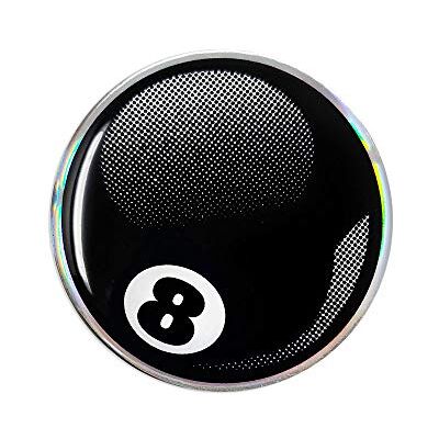 4R Quattroerre.it 3D Sticker Biljart Bal 8 4R Quattroerre.it 3D Sticker Biljart Bal 8