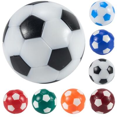 Elalove Set van 8 tafelvoetbalballen, hoogwaardige 32 mm voetbalballen van HIPS, duurzaam en kleurecht, voor tafelvoetbal en mini-voetbal Elalove Set van 8 tafelvoetbalballen, hoogwaardige 32 mm voetbalballen van HIPS, duurzaam en kleurecht, voor tafelvoetbal en mini-voetbal