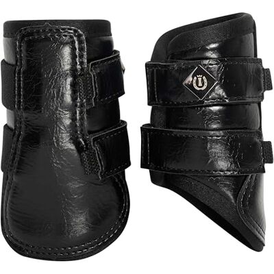 Imperial Riding IRH Rebel Beenkappen, beschermende PU-buitenschaal, glanzende look, klittenbandsluiting, ideaal voor training en dagelijks gebruik, zwart, Shetty Imperial Riding IRH Rebel Beenkappen, beschermende PU-buitenschaal, glanzende look, klittenbandsluiting, ideaal voor training en dagelijks gebruik, zwart, Shetty