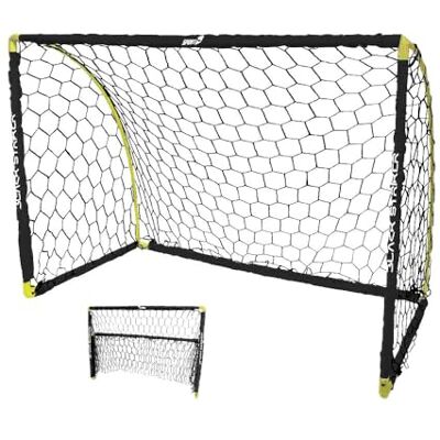 Sport1 Black Striker Opvouwbaar voetbaldoel, uniseks, kinderen, zwart, 180 x 91 x 120 cm Sport1 Black Striker Opvouwbaar voetbaldoel, uniseks, kinderen, zwart, 180 x 91 x 120 cm