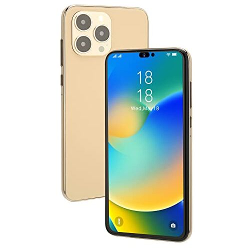 Bewinner Ontgrendelde Mobiele Telefoon Goedkoop, 6,1 Inch Ontgrendelde Smartphone Android 10 met Dual SIM 3G Goedkope Mobiele Telefoon 2G + 32G, 5MP + 8MP Camera's Ondersteunen Gezichtsontgrendeling,(goud)