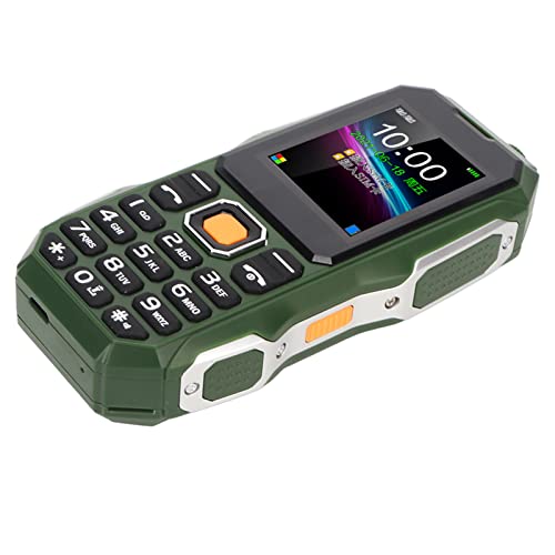 HEEPDD Seniorenmobiele telefoon, 1,8 inch, mobiele telefoon voor senioren, externe radio om te bellen (OD groen)