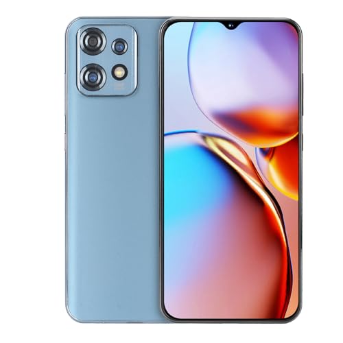 Vikye 6,54 Inch Ontgrendelde Smartphone, 8 GB RAM 256 GB ROM,12, Dual SIM, 32 MP 16 MP Camera, 4G 5G, Smartphone met Groot Scherm en IPS HD-display (BLUE)