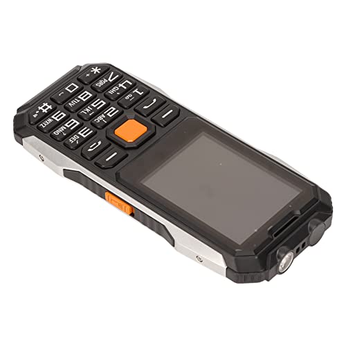 Shanrya Big Button Mobiele Telefoon, 2G 6800mAh Batterij 2,4 Inch HD-scherm 2G Senioren Mobiele Telefoon SOS-functie voor Senioren voor Thuis (Zwart)