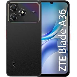 ZTE Blade A36 Smartphone, ontgrendeld, 4 GB RAM, 64 GB geheugen, 6,75 inch display, kleur: Nebula Black ZTE Blade A36 Smartphone, ontgrendeld, 4 GB RAM, 64 GB geheugen, 6,75 inch display, kleur: Nebula Black