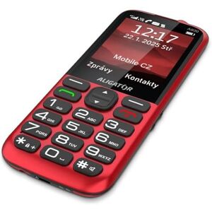 ALIGATOR AZA930R senioren-grote toetsen 4G/LTE mobiele telefoon met SOS-knop en SOS-locator. Toepassing "Redding", kleurendisplay 2,8 inch, Dual SIM, zonder oplader, kleur rood ALIGATOR AZA930R senioren-grote toetsen 4G/LTE mobiele telefoon met SOS-knop en SOS-locator. Toepassing "Redding", kleurendisplay 2,8 inch, Dual SIM, zonder oplader, kleur rood