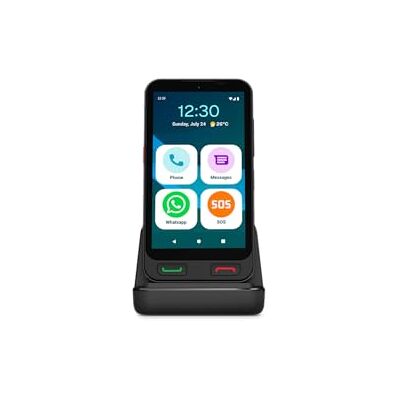 SPC Zeus 2 Smartphone voor senioren met eenvoudige modus, fysieke knoppen, XXL-symbolen, compatibel met App Care afstandsbediening en locatie, 12,7 cm (5 inch), dubbele camera, 64 GB, laadstation SPC Zeus 2 Smartphone voor senioren met eenvoudige modus, fysieke knoppen, XXL-symbolen, compatibel met App Care afstandsbediening en locatie, 12,7 cm (5 inch), dubbele camera, 64 GB, laadstation