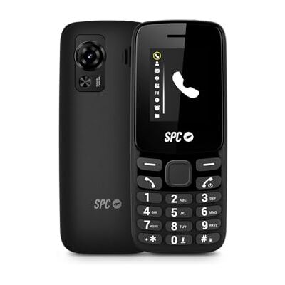 SPC Talk 2 Go Basic mobiele telefoon 1,8" scherm 9 dagen batterijduur 103dB beltoonvolume zaklamp, FM-radio USB-C en dual-SIM Zeer compact en licht, kleur zwart SPC Talk 2 Go Basic mobiele telefoon 1,8" scherm 9 dagen batterijduur 103dB beltoonvolume zaklamp, FM-radio USB-C en dual-SIM Zeer compact en licht, kleur zwart